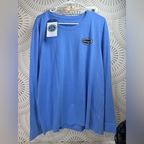 Life Is Good Tops - Life Is Good NWT Long Sleeve Crusher Womens Shirt XXL Periwinkle color Lacrosse